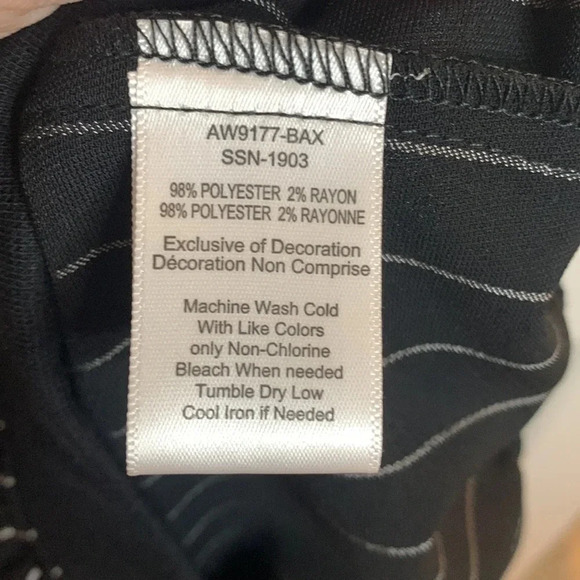 NWT ATM Anthony Thomas Melillo black w/ white pinstripes pants size Medium - Picture 9 of 9